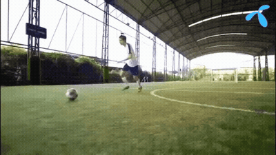 Man Kicking Soccer Ball GIF