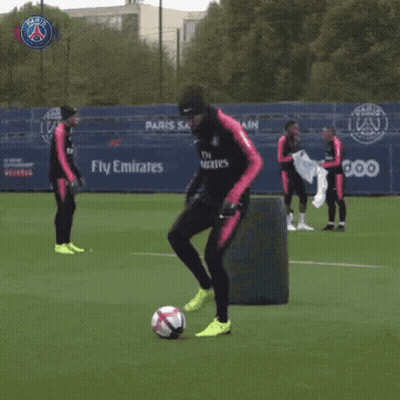 Man Kicking Soccer Ball On Field GIF