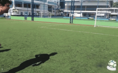 Man Kicking Soccer Ball GIF