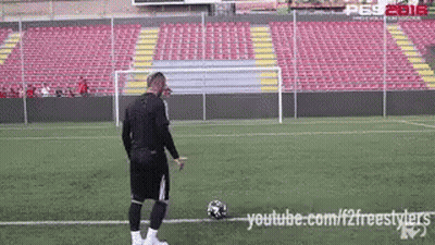 Man Kicking Soccer Ball GIF