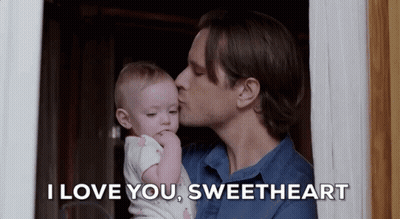 Man Kissing Baby Saying I Love You Sweetheart GIF