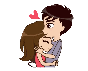 Man Kissing Woman On Forehead Sticker