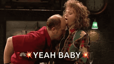Man Kissing Woman Saying Yeah Baby GIF