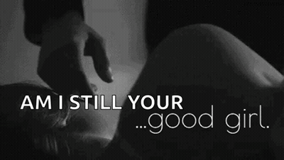 Man Kissing Woman With Am I Still Your Good Girl GIF