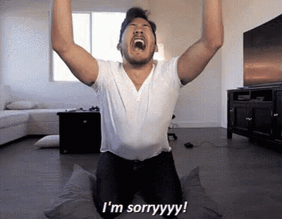 Man Kneeling Arms Up Saying I'm Sorry GIF