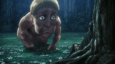 Man Kneeling Beside Tree While Another Sits In Grass GIF