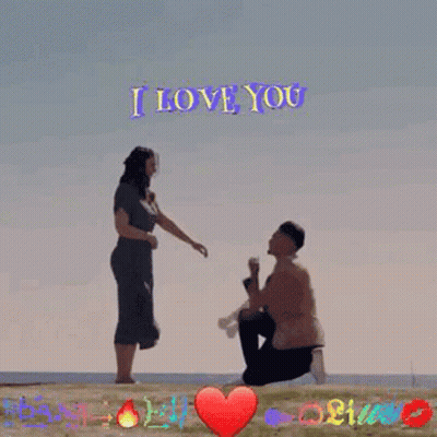 Man Kneeling Giving Woman Ring GIF