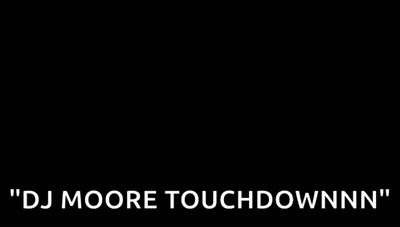 Man Kneeling In Dark Room DJ Moore Touchdown GIF