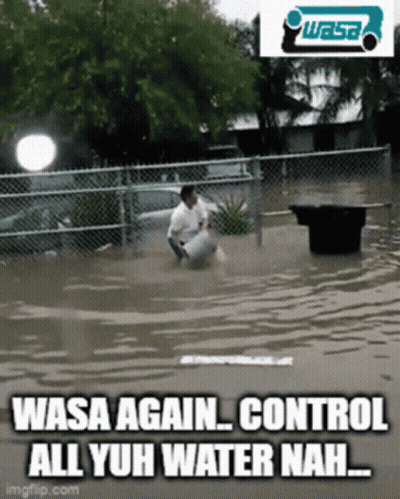 Man Kneeling In Floodwater Wasa Control GIF