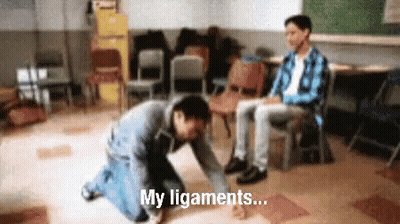 Man Kneeling 'My Ligaments GIF