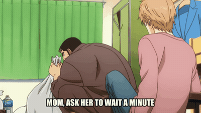 Man Kneeling Next To Woman Mom Ask Her To Wait GIF