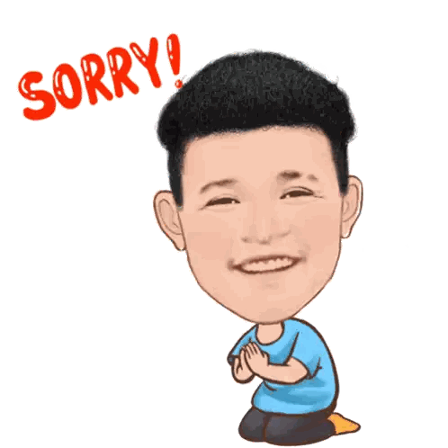 Man Kneeling Saying Sorry Sticker