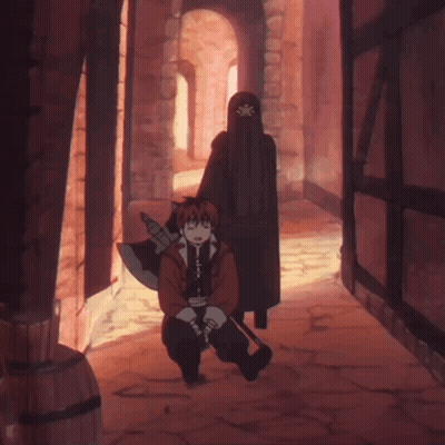Man Kneeling With Large Axe GIF