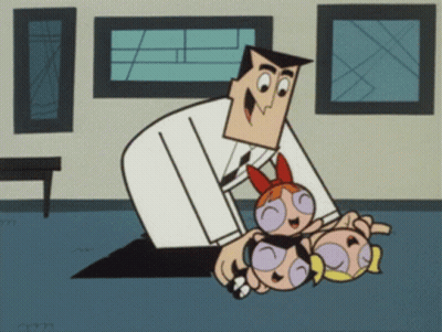 Man Kneeling With Two Girls GIF