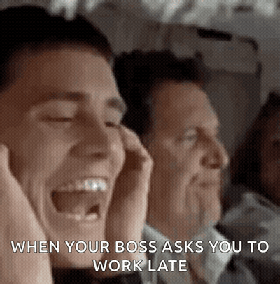 Man Laughing And Covering Ears On Plane GIF