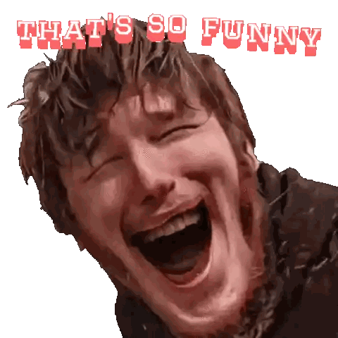 Man Laughing At So Funny Sticker