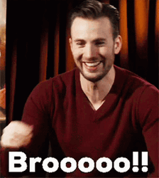 Man Laughing Chris Evans Wearing Maroon Shirt GIF