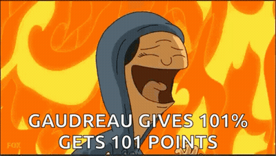 Man Laughing Gaudreau Gives 101% Gets 101 Points GIF