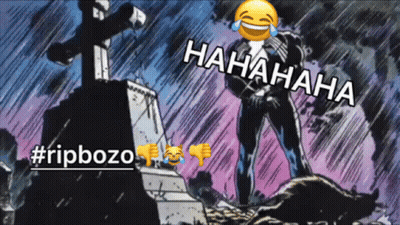 Man Laughing In Front Of Grave #Ripbozo GIF