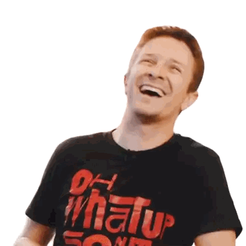 Man Laughing Oh What Up Sticker