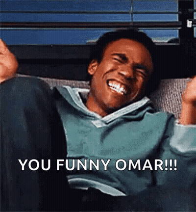 Man Laughing On Couch Saying You Funny Omar GIF