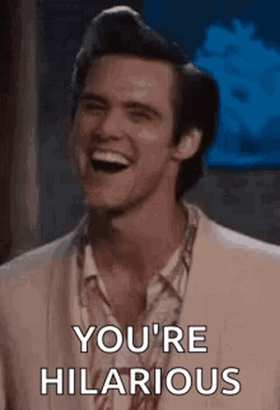 Man Laughing Saying You're Hilarious GIF