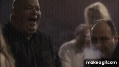 Man Laughing Smoking Cigarette GIF