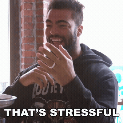 Man Laughing Stressful Words GIF