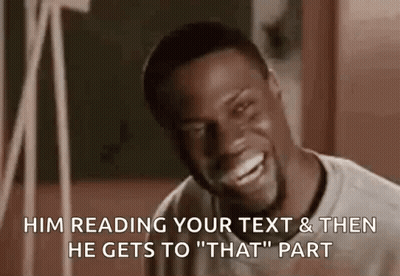 Man Laughing While Reading Text GIF