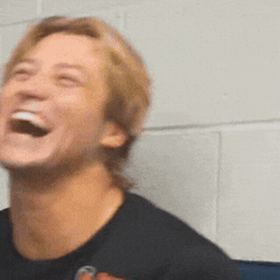 Man Laughing Wide Open GIF
