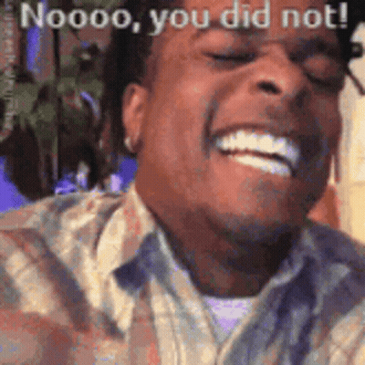 Man Laughing With Eyes Closed Saying Nooo You Did Not GIF