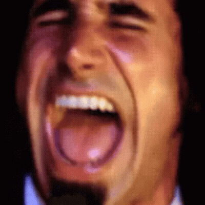 Man Laughing With Mouth Open And Tongue Out GIF