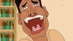Man Laughing With Mouth Wide Open GIF