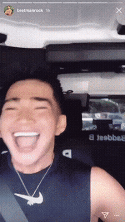 Man Laughing With Nike Necklace GIF