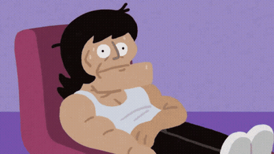Man Laying Down Purple Background GIF