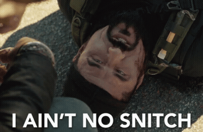 Man Laying Down Saying I Ain't No Snitch GIF