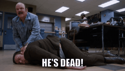Man Laying Floor He's Dead GIF
