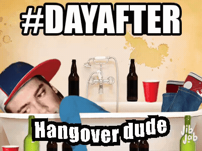 Man Laying In Bathtub Surrounded By Beer GIF