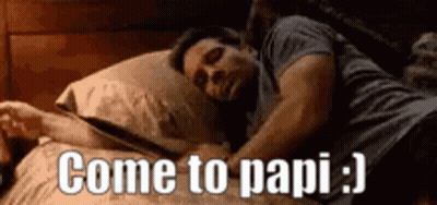 Man Laying In Bed Come To Papi GIF