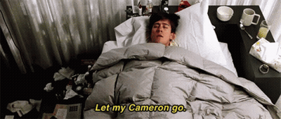 Man Laying In Bed Let My Cameron Go GIF