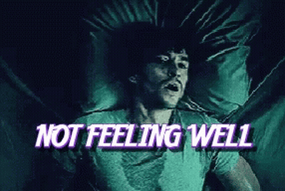 Man Laying In Bed Not Feeling Well GIF