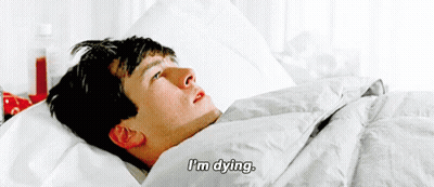 Man Laying In Bed Saying I'm Dying GIF