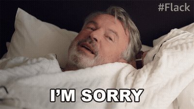 Man Laying In Bed Saying I'm Sorry GIF
