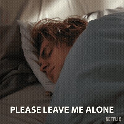 Man Laying In Bed Saying Please Leave Me Alone GIF