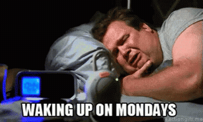 Man Laying In Bed Waking Up On Mondays GIF