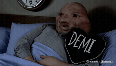 Man Laying In Bed With Demi Pillow GIF