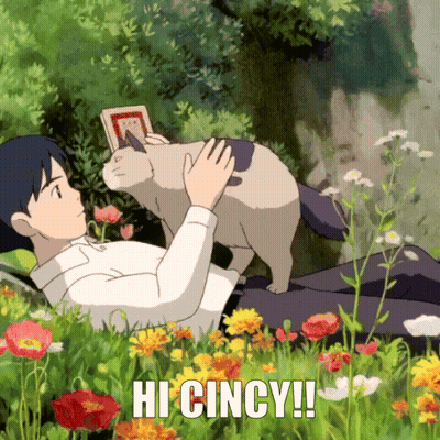 Man Laying In Grass With Cat Saying Hi Cincy GIF