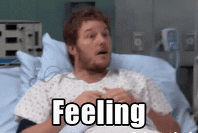 Man Laying In Hospital Bed Saying Feeling GIF