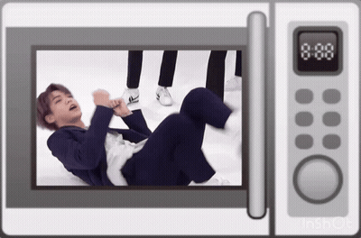 Man Laying In Microwave Saying 8:08 GIF