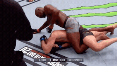 Man Laying On Another In UFC Match GIF